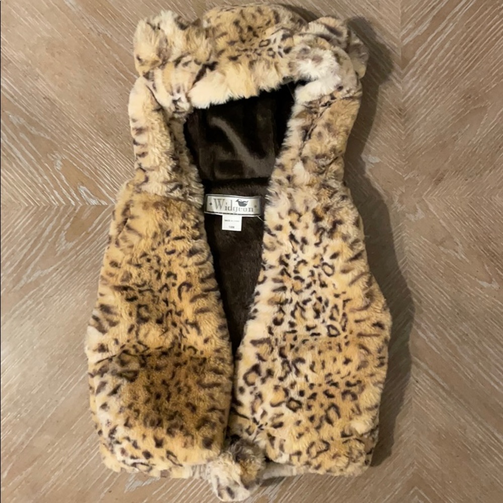 Faux fur kids vest